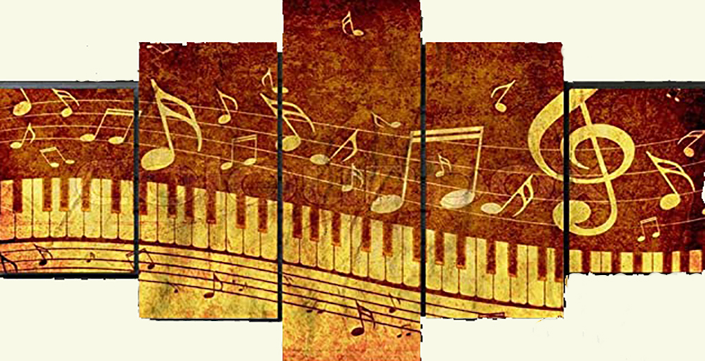 Group-Painting-Sets Music 3 Panel painting for sale PAM0007