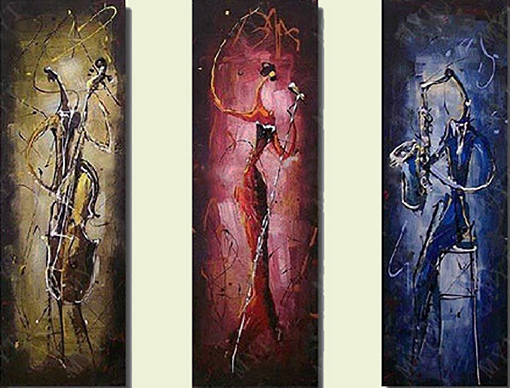 Group-Painting-Sets Music 3 Panel painting for sale PAM0010