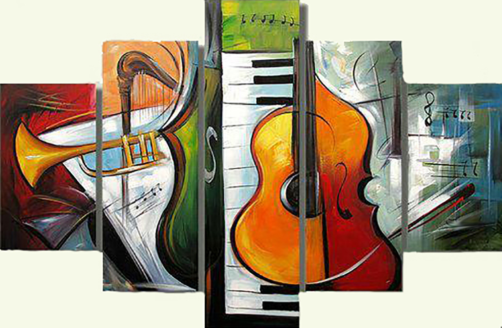 Group-Painting-Sets Music 5 Panel painting for sale PAM0013