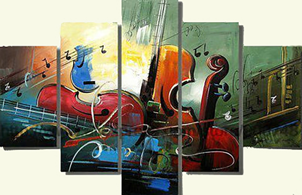 Group-Painting-Sets Music 5 Panel painting for sale PAM0014