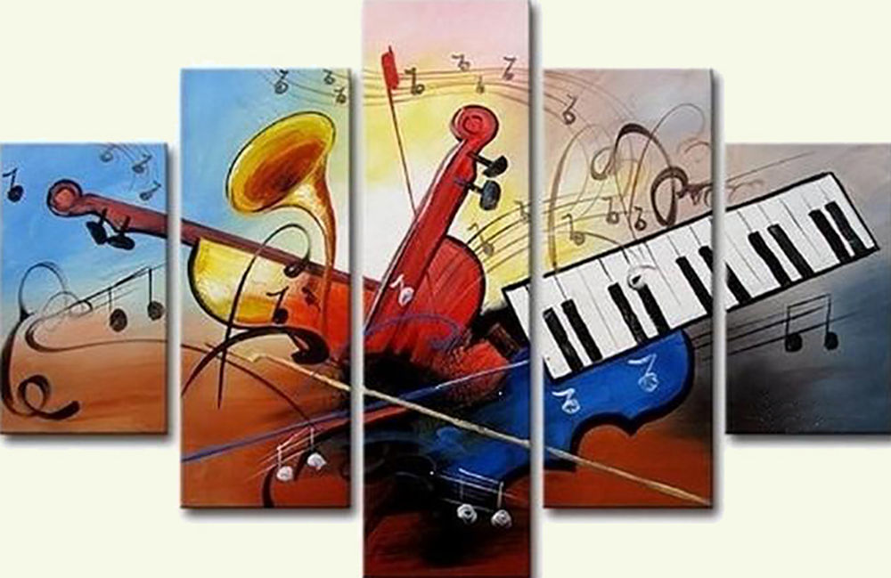 Group-Painting-Sets Music 5 Panel painting for sale PAM0021