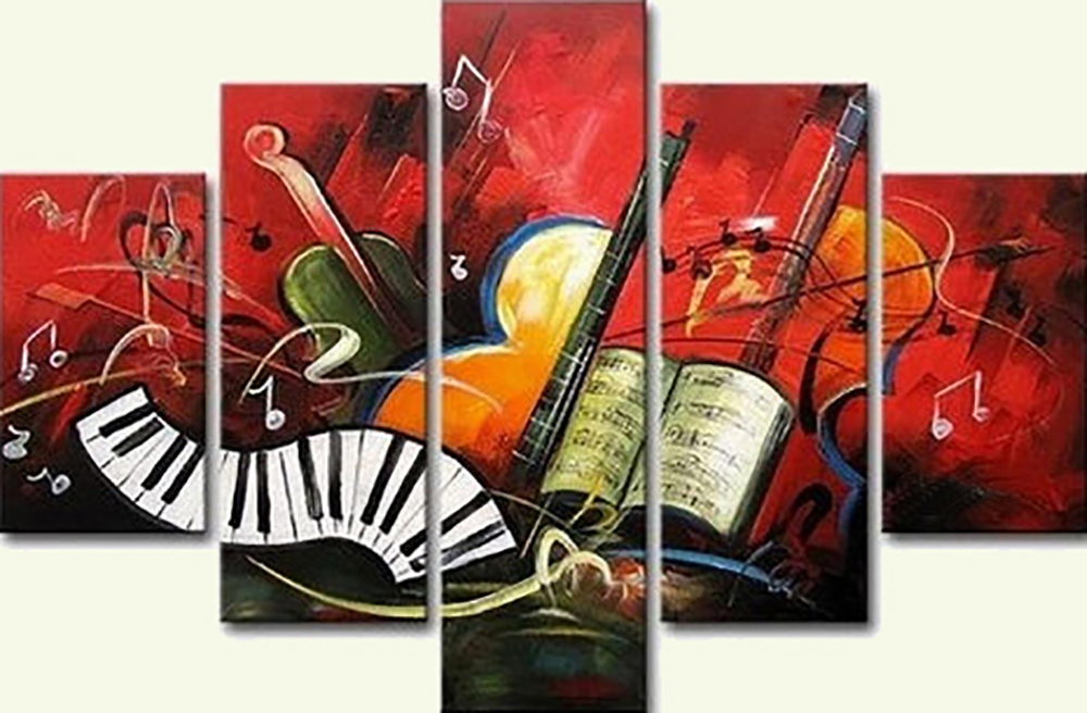 Group-Painting-Sets Music 5 Panel painting for sale PAM0022