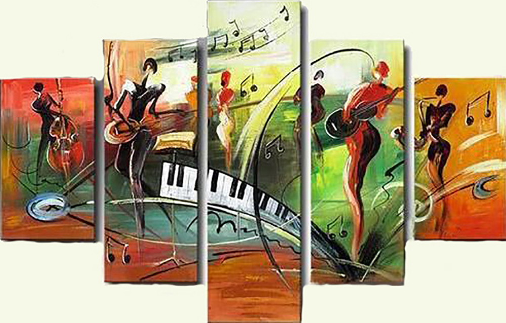 Group-Painting-Sets Music 5 Panel painting for sale PAM0023