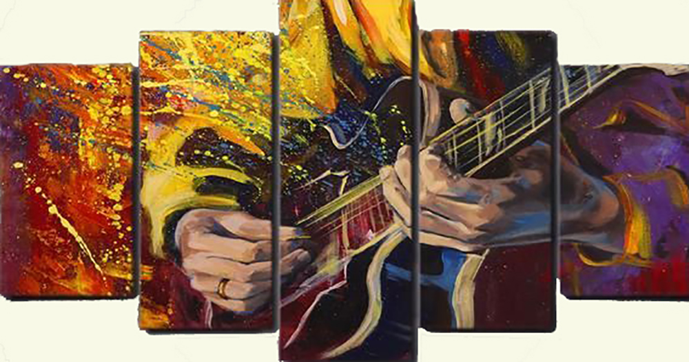 Group-Painting-Sets Music 5 Panel painting for sale PAM0025