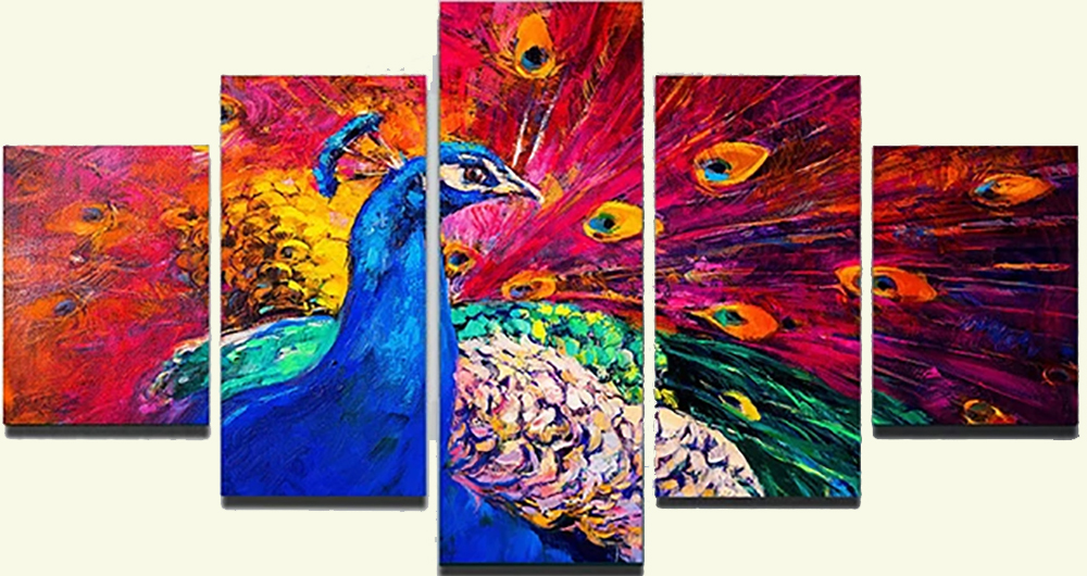 Group-Painting-Sets Animals 5 Panel painting for sale PAP0003