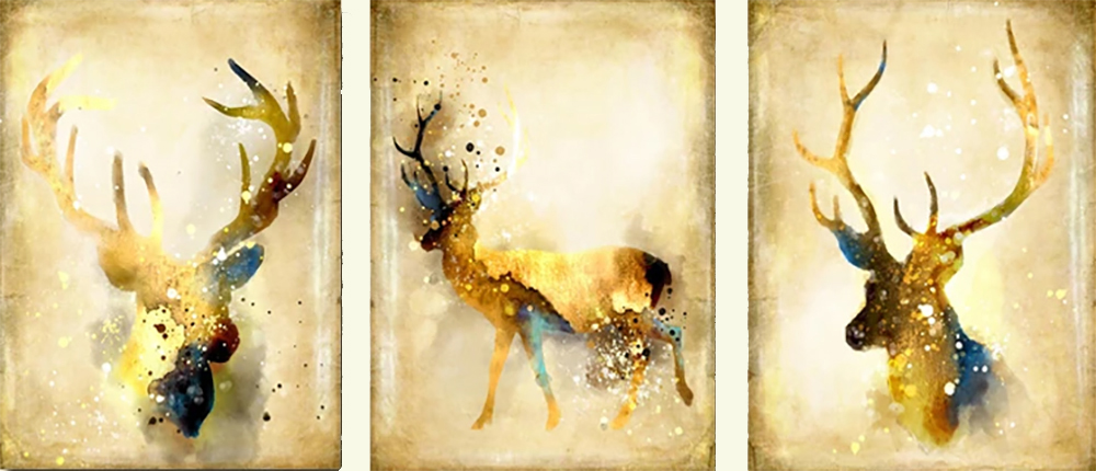Group-Painting-Sets Animals 3 Panel painting for sale PAP0005