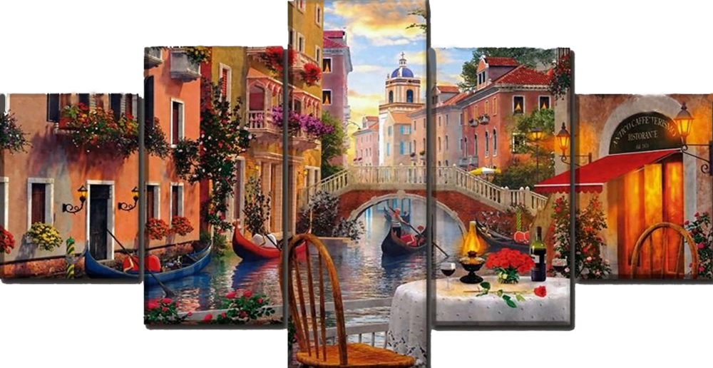 Group-Painting-Sets Places Venice 5 Panel painting for sale PAX0004