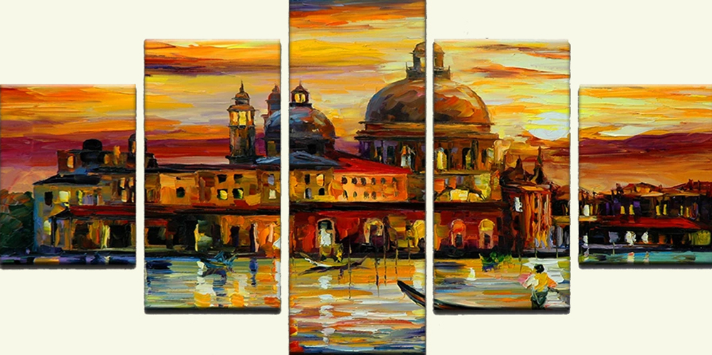 Group-Painting-Sets Places Venice 5 Panel painting for sale PAX0005