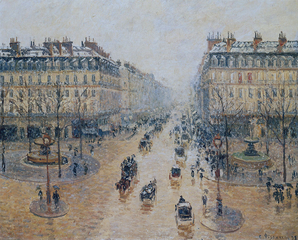 Camille Pissarro Avenue de l'Opera - Snow Morning, 1898 oil painting reproduction