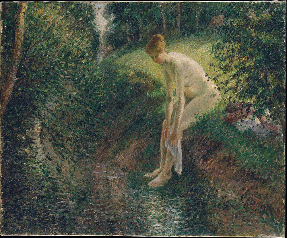 Camille Pissarro Bather in the Woods, 1985 oil painting reproduction