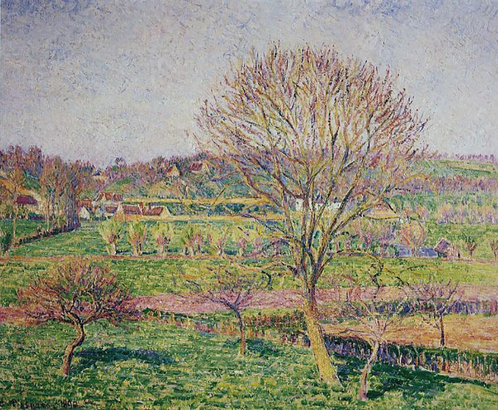 Camille Pissarro Big Nut-Tree at Eragny, 1892 oil painting reproduction