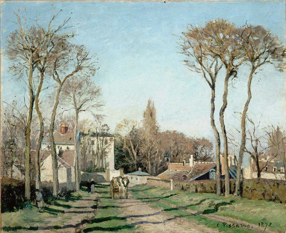 Camille Pissarro Entering the Village of Voisins, 1872 oil painting reproduction