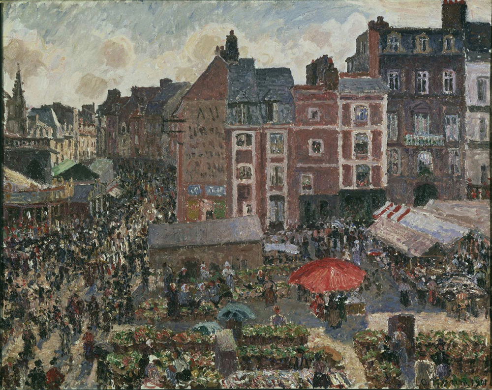 Camille Pissarro Fair on a Sunny Afternoon, Dieppe, 1901 oil painting reproduction