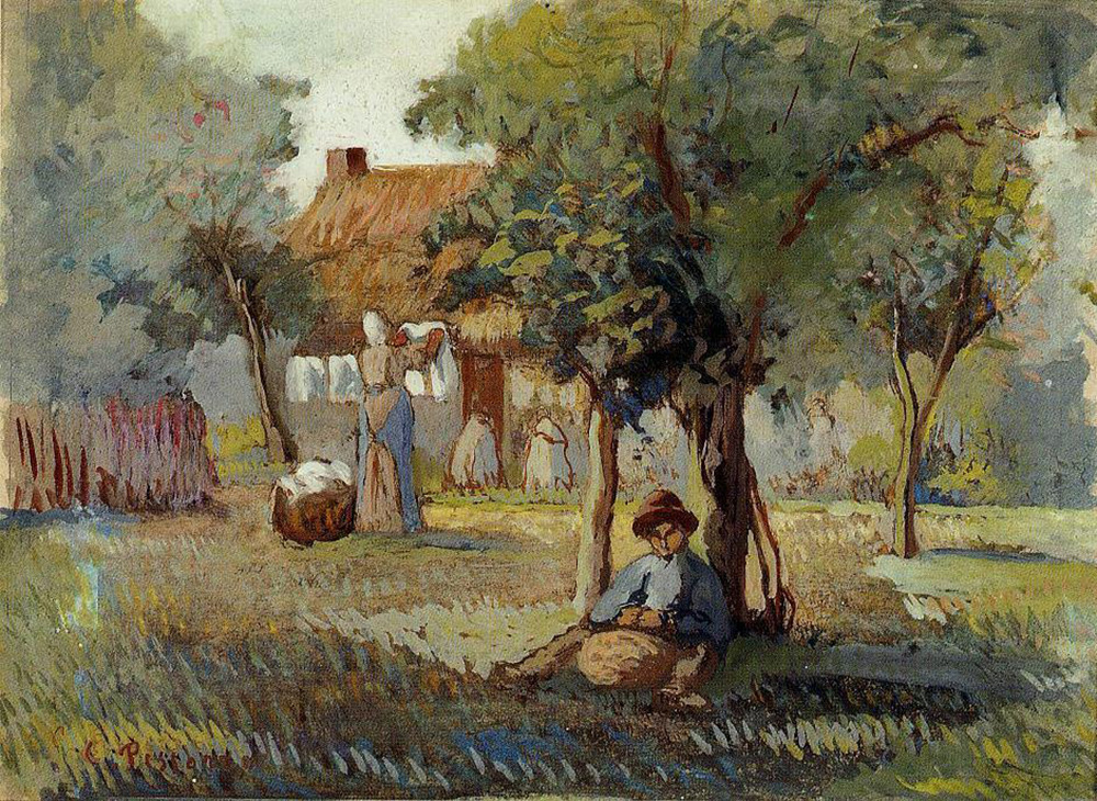 Camille Pissarro Family Garden oil painting reproduction