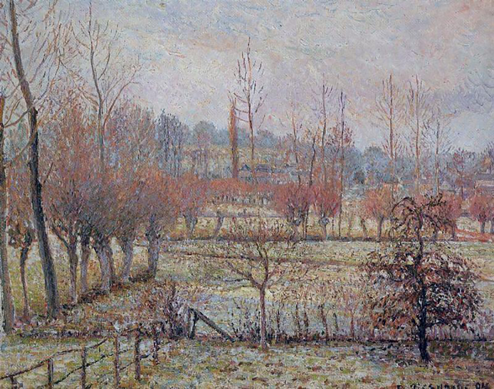 Camille Pissarro Hoarfrost, Morning, 1894 oil painting reproduction