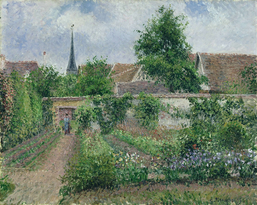 Camille Pissarro Kitchen Garden, Overcast Morning, Eragny, 1891 ` oil painting reproduction