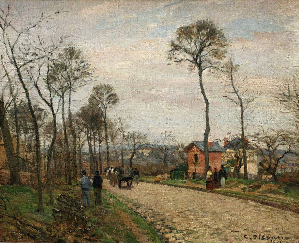 Camille Pissarro La Route de Louveciennes, 1870 oil painting reproduction