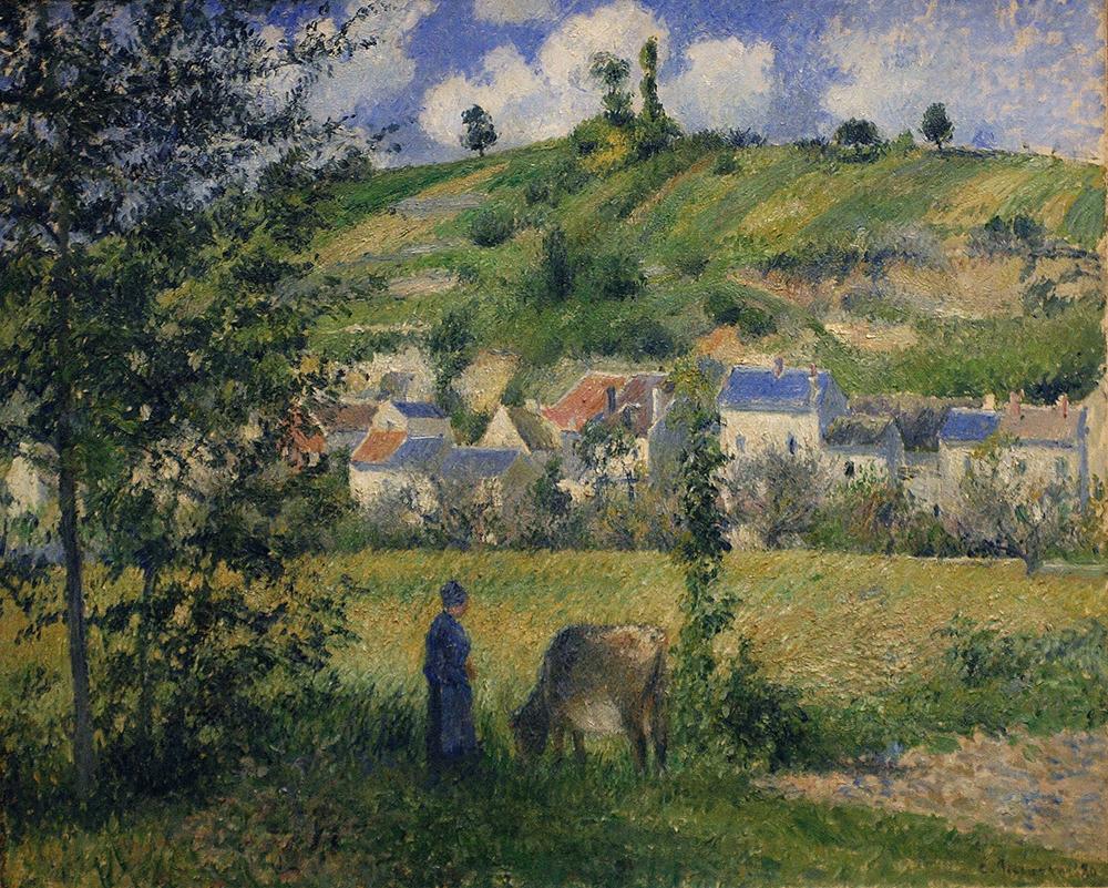 Camille Pissarro Landscape at Chaponval, 1880 oil painting reproduction