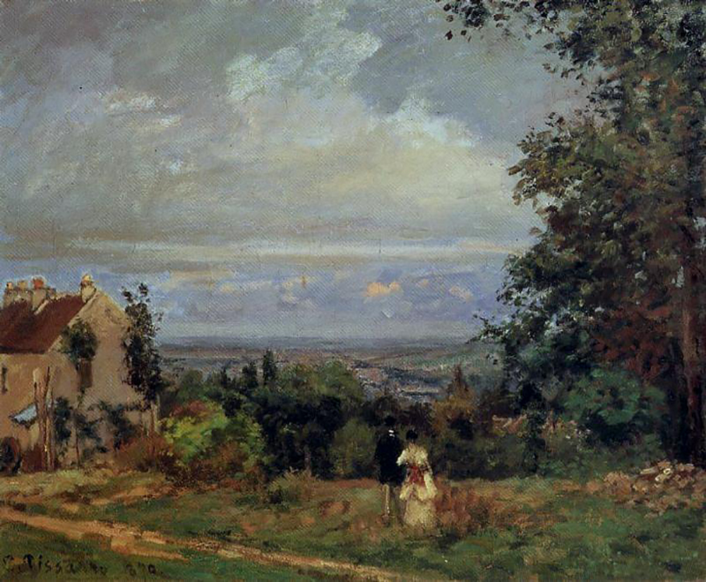 Camille Pissarro Landscape near Louveciennes, 1870 02 oil painting reproduction