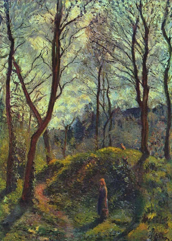 Camille Pissarro Landscape with Big Trees oil painting reproduction