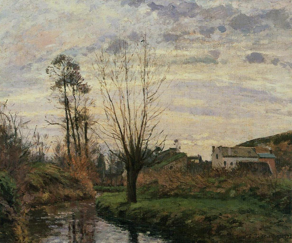 Camille Pissarro Landscape with Small Stream, 1872 oil painting reproduction