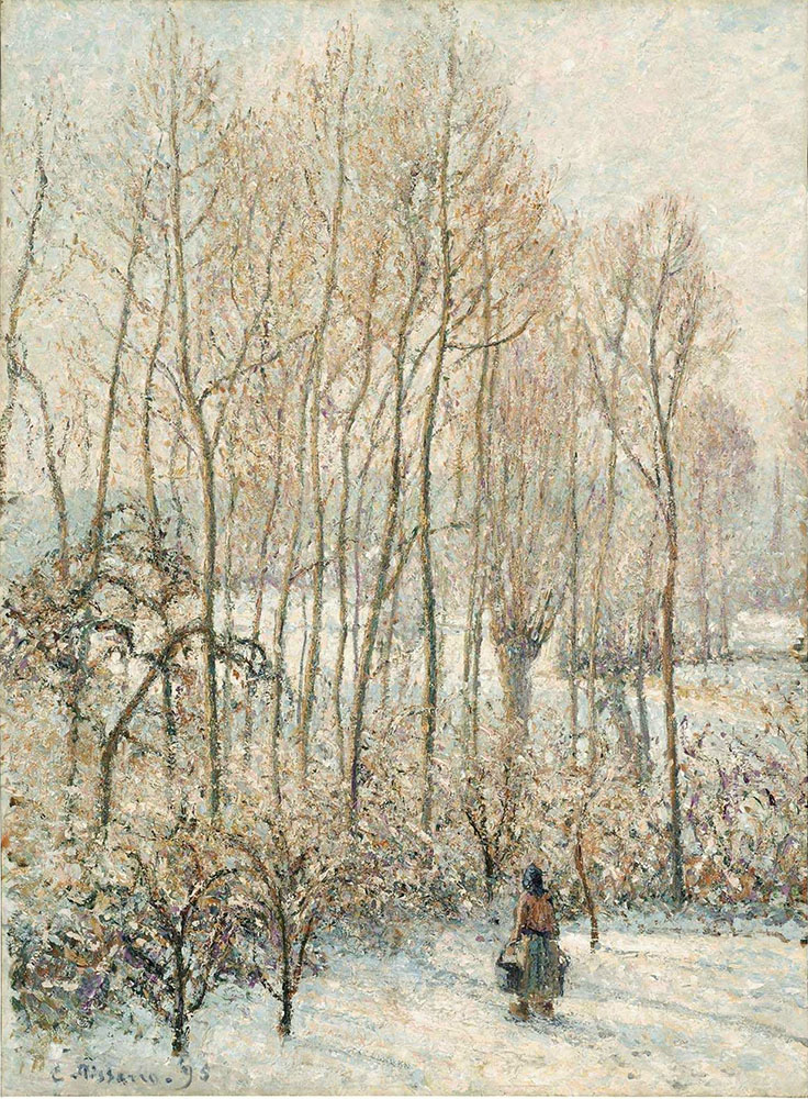 Camille Pissarro Morning, Sunshine Effect, Winter, 1895 oil painting reproduction