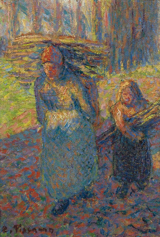 Camille Pissarro Peasant Women Carrying Brushwood oil painting reproduction