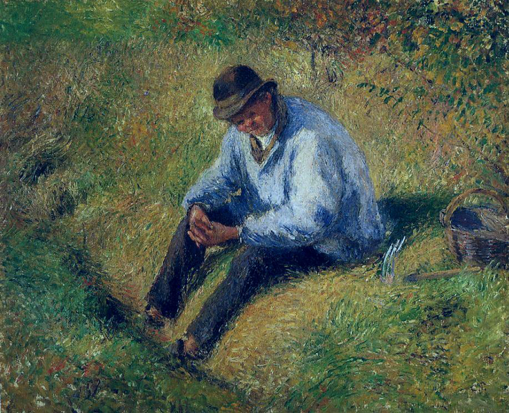 Camille Pissarro Pere Melon Resting, 1879 oil painting reproduction