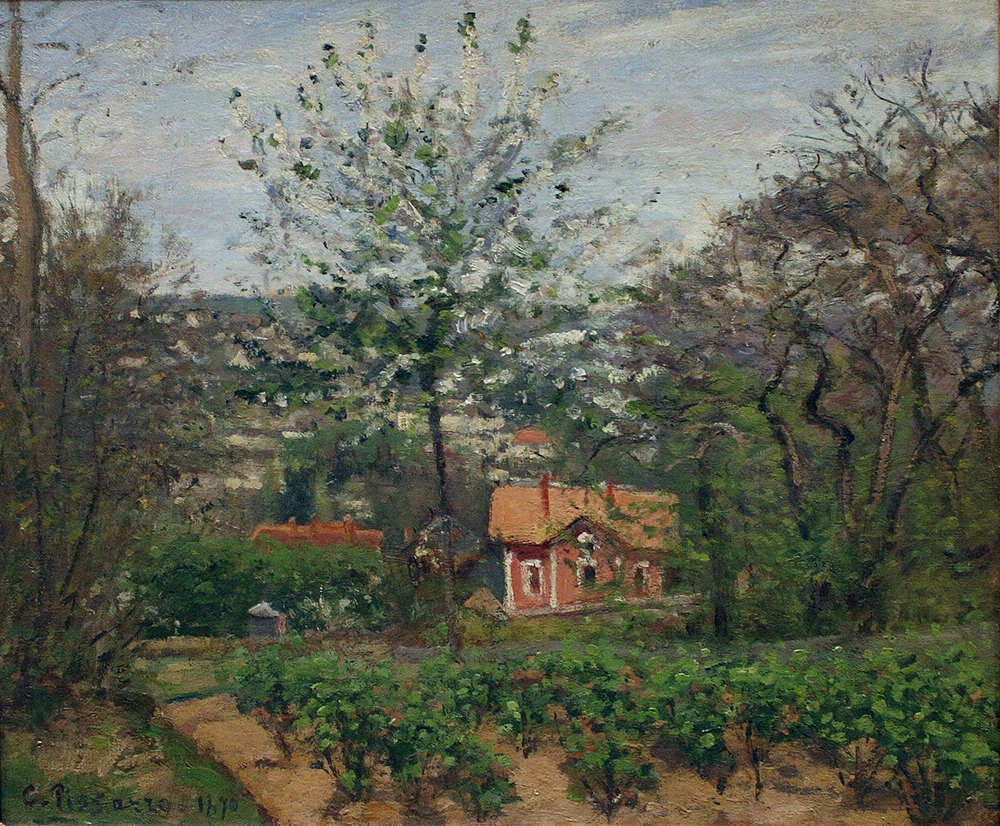 Camille Pissarro Pink House, 1870 oil painting reproduction