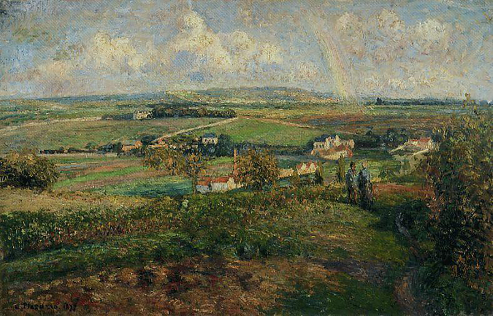 Camille Pissarro Rainbow, Pontoise, 1877 oil painting reproduction