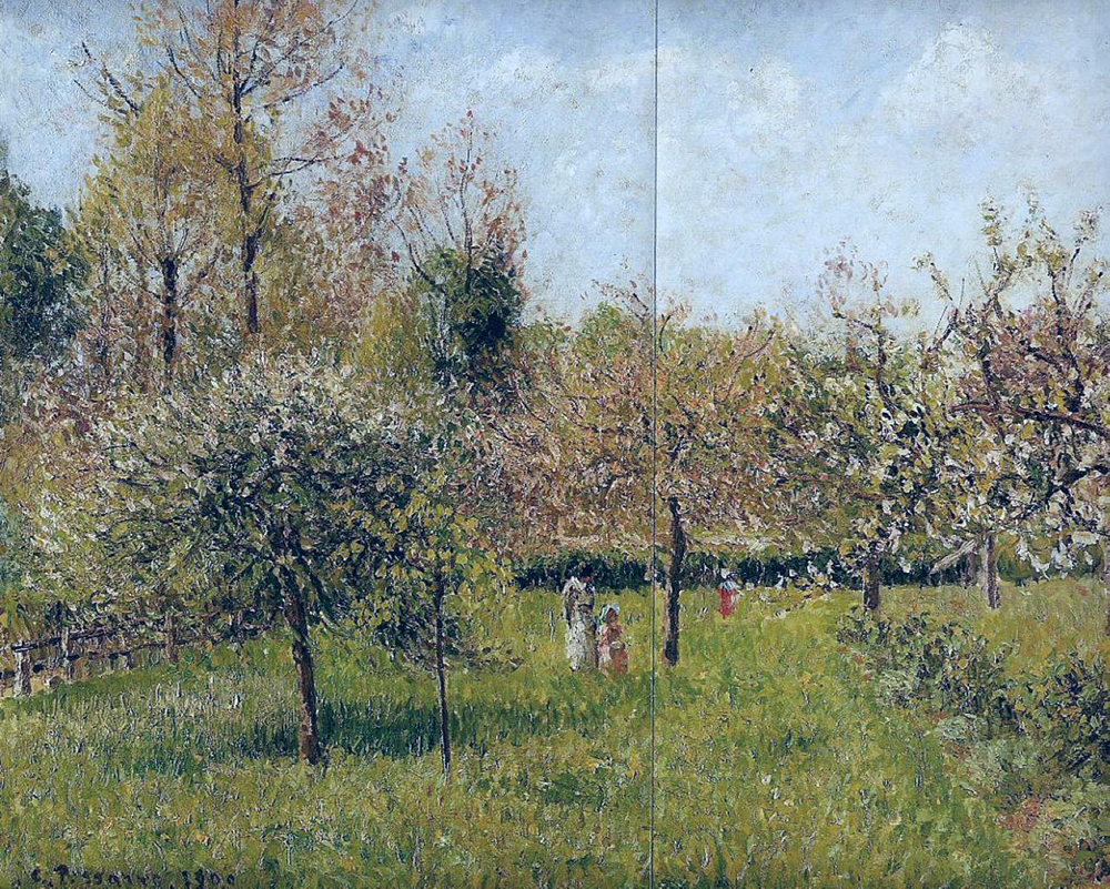 Camille Pissarro Spring at Eragny, 1800 oil painting reproduction