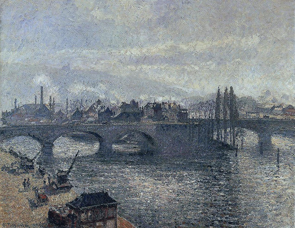 Camille Pissarro The Bridge of Corneille, Rouen - Morning Effect, 1896 oil painting reproduction
