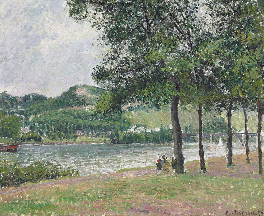 Camille Pissarro The Cours-la-Reine at Rouen, Grey Weather, 1898 oil painting reproduction