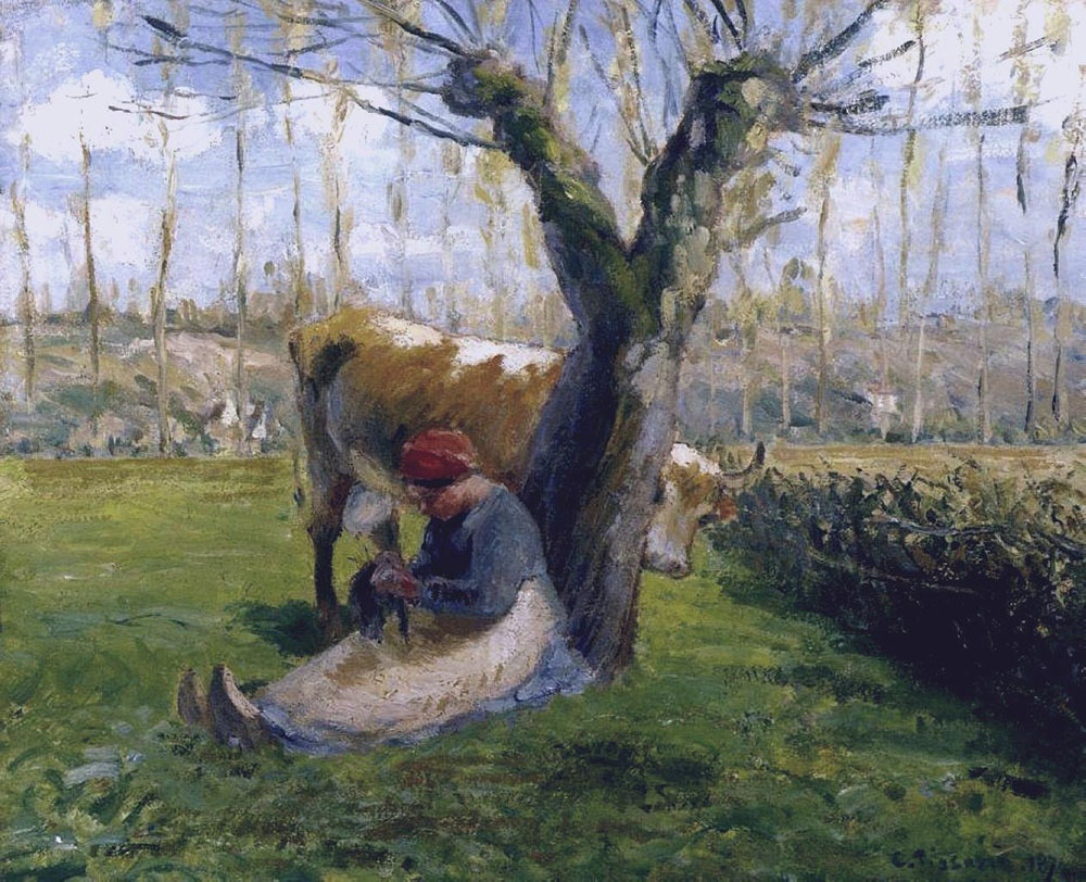Camille Pissarro The Cowherd, 1874 oil painting reproduction