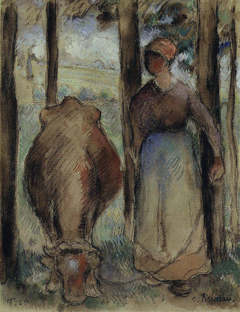 Camille Pissarro The Cowherd, 1892 oil painting reproduction