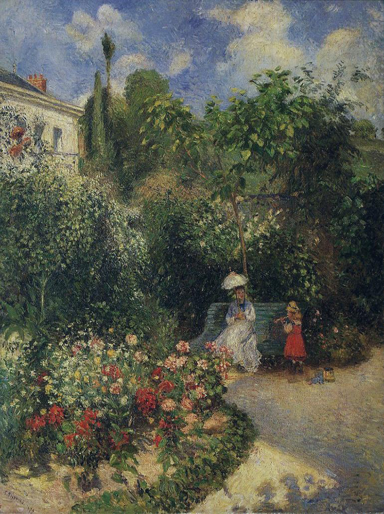 Camille Pissarro The Garden at Pontoise, 1877 oil painting reproduction