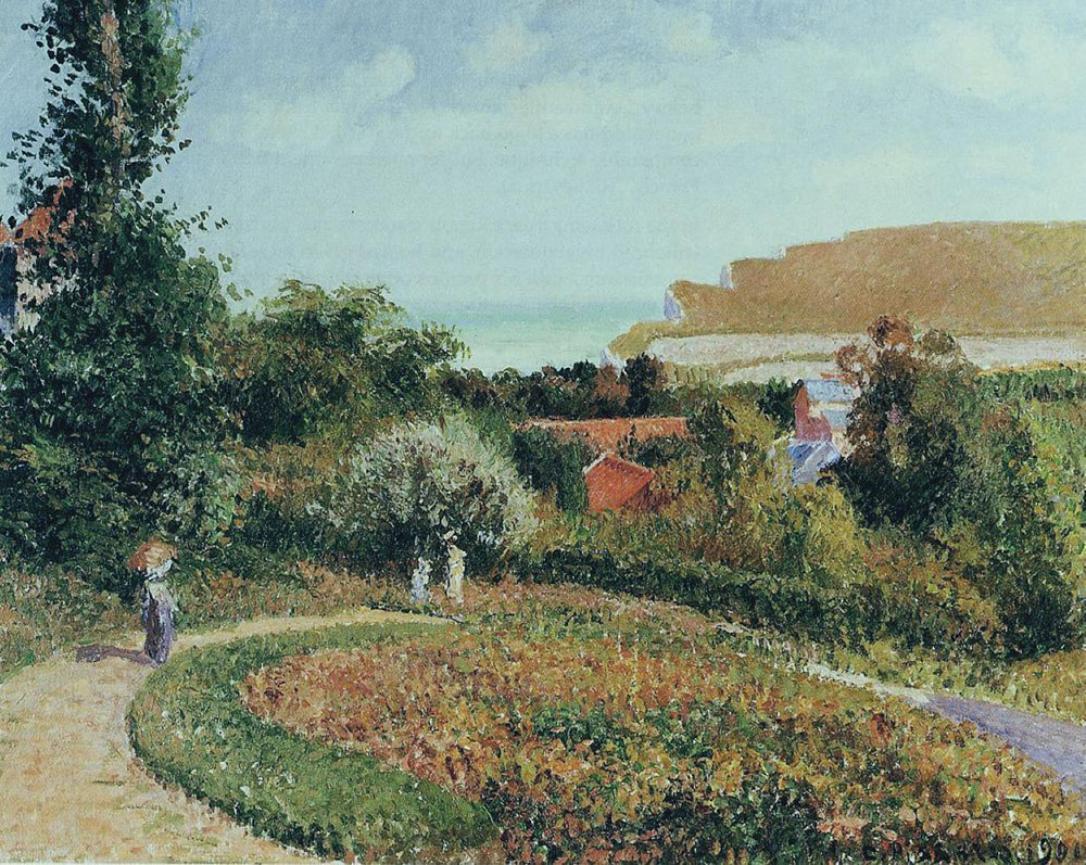 Camille Pissarro The Garden of the Hotel Berneval, 1800 oil painting reproduction