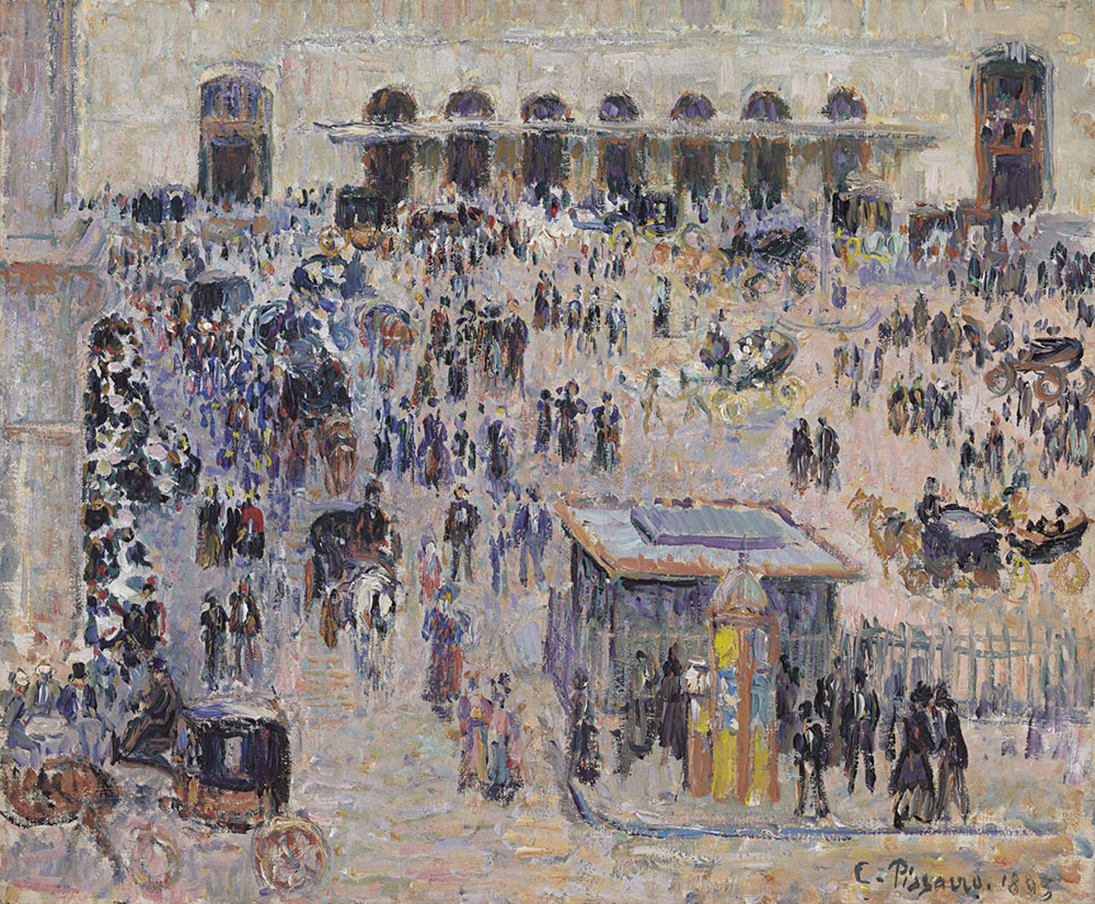Camille Pissarro The Havre Square and Saint-Lazare Station oil painting reproduction