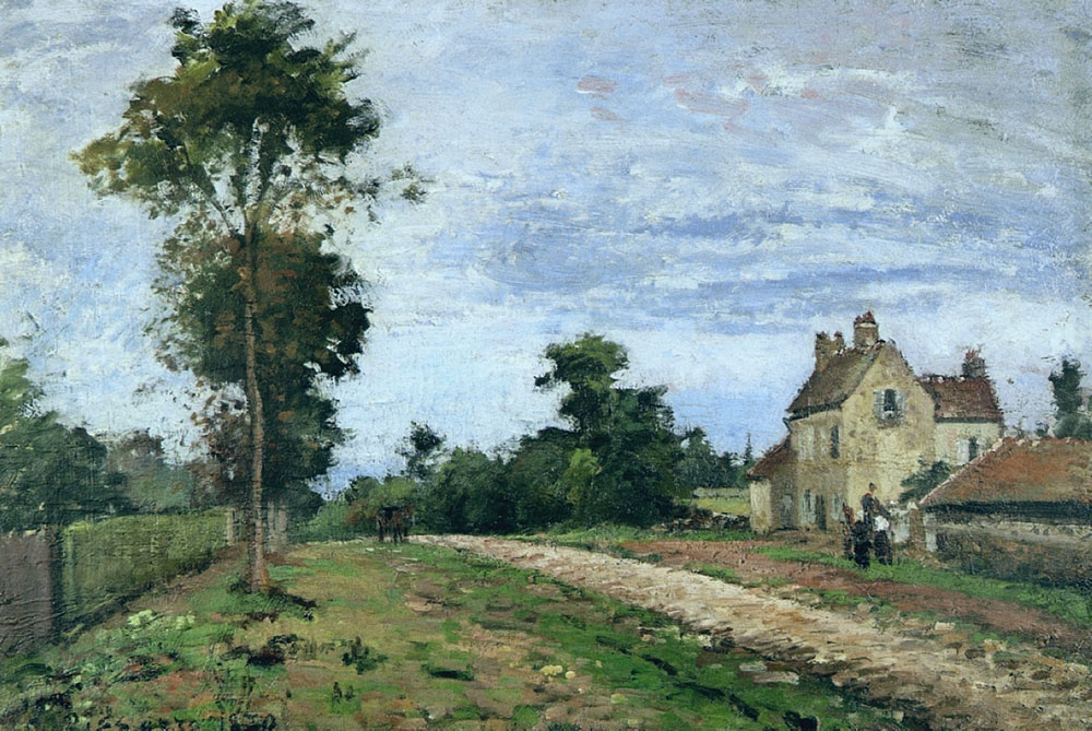 Camille Pissarro The House of Monsieur Musy, Louveciennes, 1870 oil painting reproduction