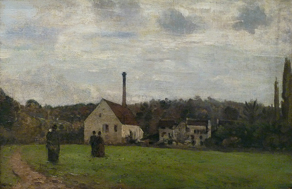 Camille Pissarro The Little Factory, 1862-65 oil painting reproduction