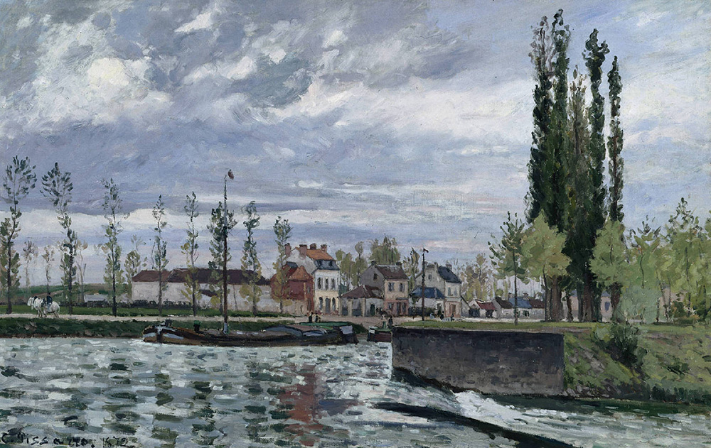 Camille Pissarro The Lock at Pontoise, 1872 oil painting reproduction