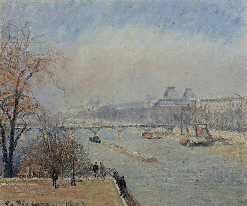 Camille Pissarro The Louvre - March Mist, 1903 oil painting reproduction