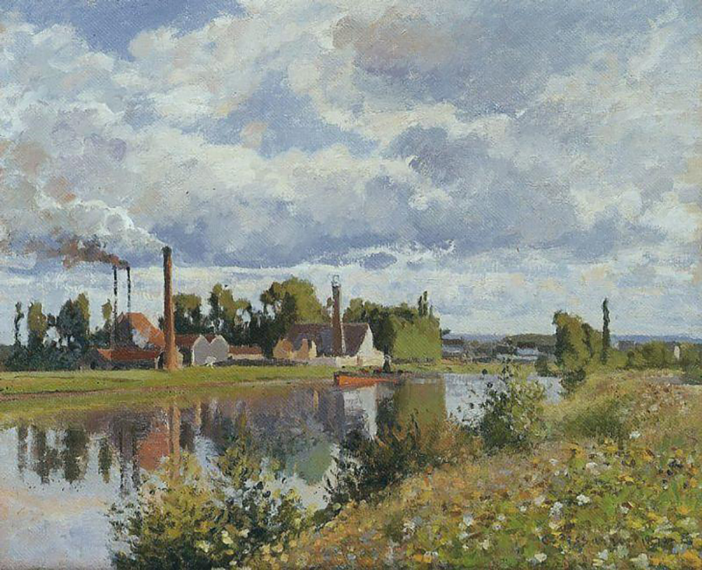 Camille Pissarro The Oise on the Outskirts of Pontoise, 1873 oil painting reproduction