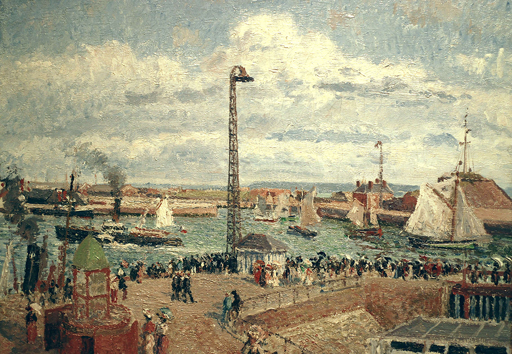 Camille Pissarro The Pilot's Jetty, Le Havre - High Tide, Afternoon Sun, 1903 oil painting reproduction