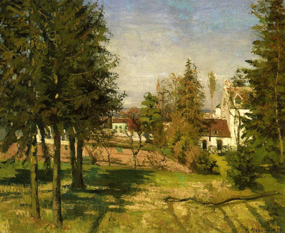 Camille Pissarro The Pine Trees of Louveciennes, 1870 oil painting reproduction