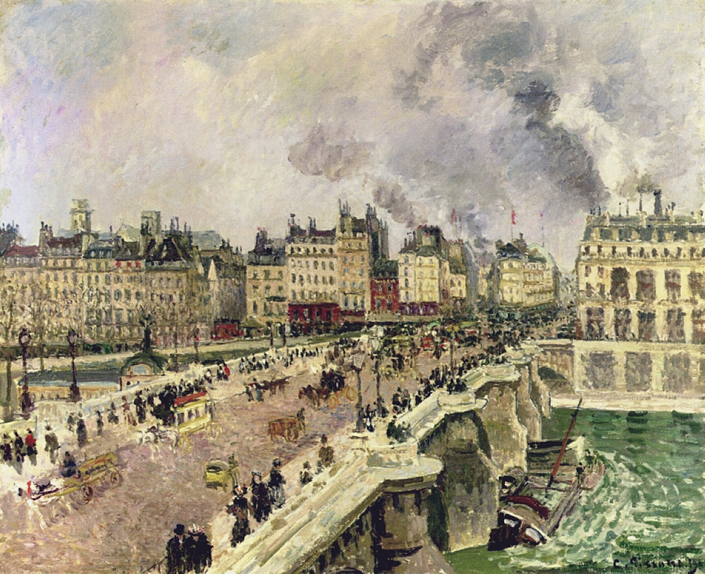 Camille Pissarro The Pont Neuf, Shipwreck of the Bonne Mere, 1901 oil painting reproduction