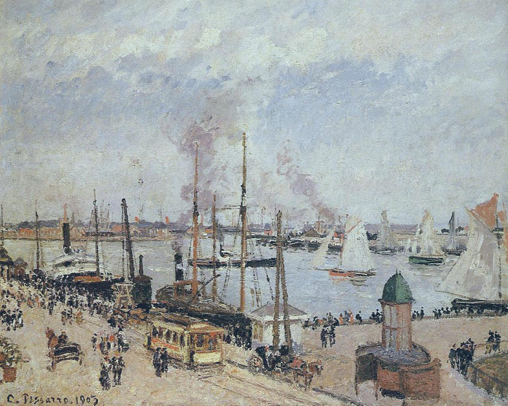 Camille Pissarro The Port of Havre - High Tide, 1903 oil painting reproduction