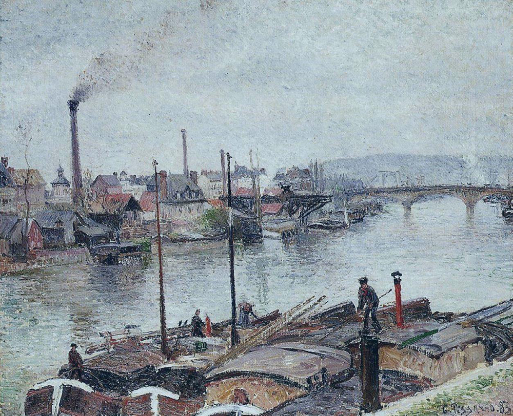 Camille Pissarro The Port of Rouen, 1883 02 oil painting reproduction