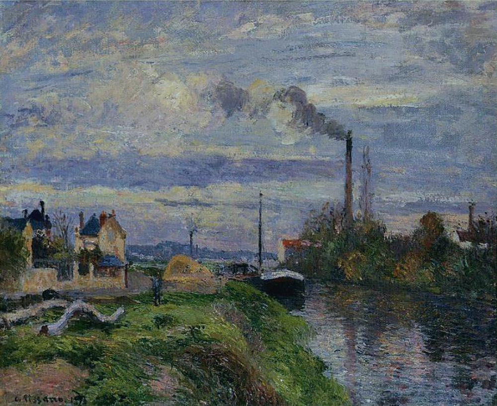 Camille Pissarro The Quay of Pothuis at Pontoise, 1876 oil painting reproduction