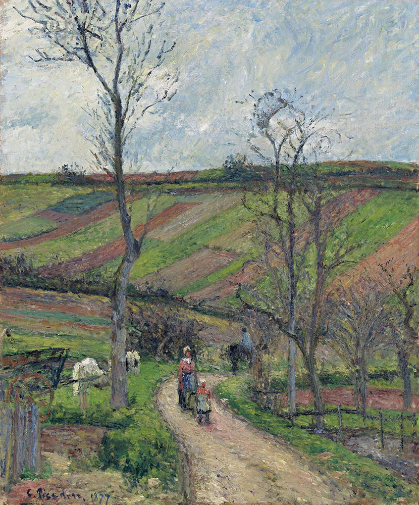 Camille Pissarro The Road by the Hermitage, Pontoise, 1877 oil painting reproduction